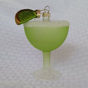 Sur La Table Blown Glass Margarita with Lime Ornament